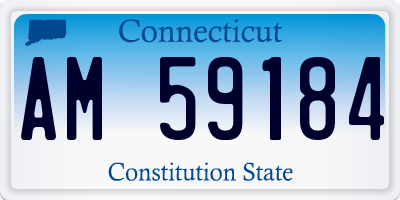 CT license plate AM59184