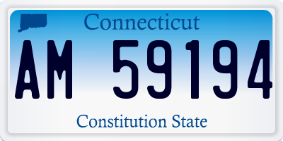 CT license plate AM59194