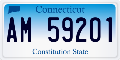 CT license plate AM59201