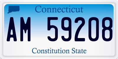 CT license plate AM59208
