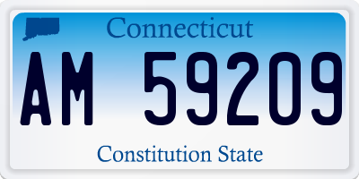 CT license plate AM59209