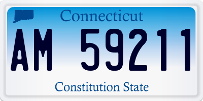 CT license plate AM59211