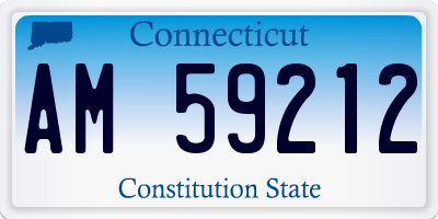 CT license plate AM59212