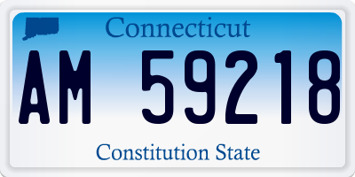 CT license plate AM59218
