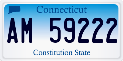 CT license plate AM59222
