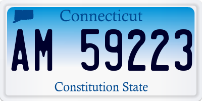 CT license plate AM59223