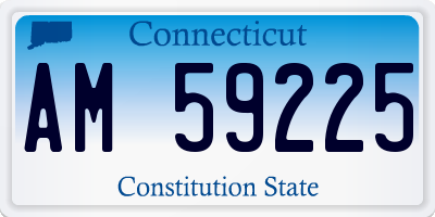 CT license plate AM59225