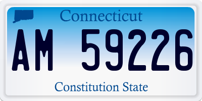 CT license plate AM59226