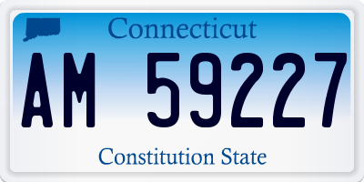 CT license plate AM59227