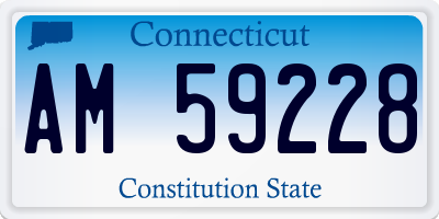 CT license plate AM59228