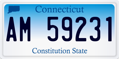 CT license plate AM59231
