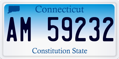 CT license plate AM59232