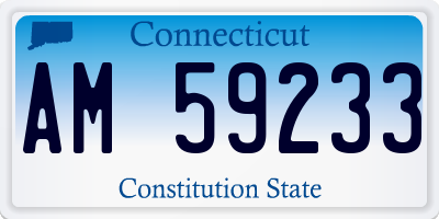 CT license plate AM59233