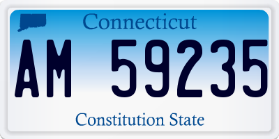 CT license plate AM59235