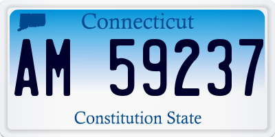 CT license plate AM59237