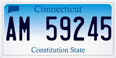 CT license plate AM59245