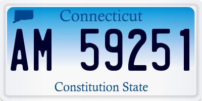CT license plate AM59251