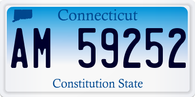 CT license plate AM59252