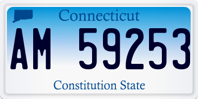 CT license plate AM59253