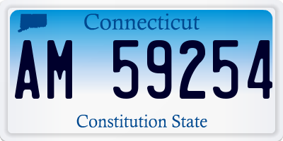 CT license plate AM59254