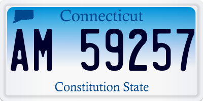 CT license plate AM59257