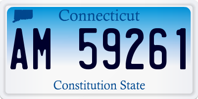CT license plate AM59261