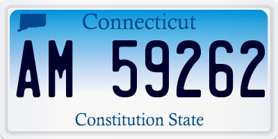 CT license plate AM59262
