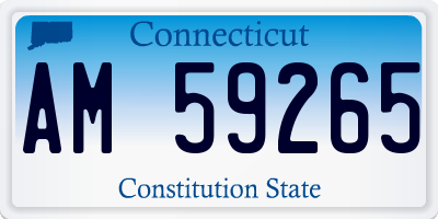 CT license plate AM59265