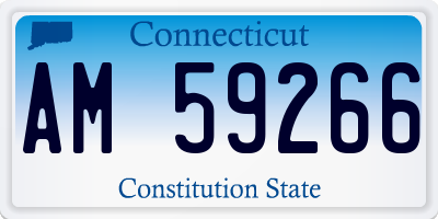 CT license plate AM59266
