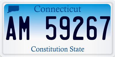 CT license plate AM59267