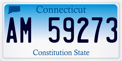 CT license plate AM59273