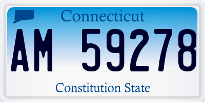 CT license plate AM59278
