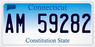 CT license plate AM59282