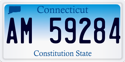 CT license plate AM59284