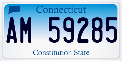 CT license plate AM59285