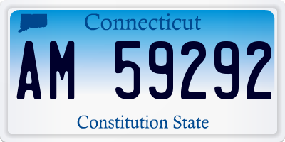 CT license plate AM59292