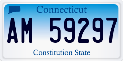 CT license plate AM59297