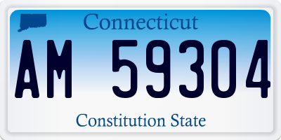 CT license plate AM59304