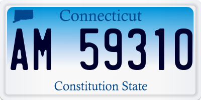 CT license plate AM59310