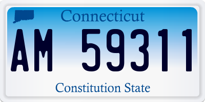 CT license plate AM59311
