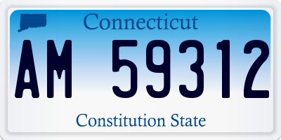 CT license plate AM59312