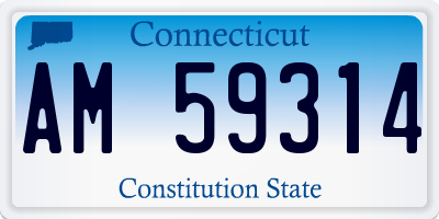 CT license plate AM59314