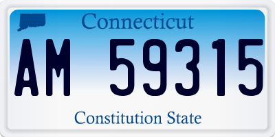 CT license plate AM59315