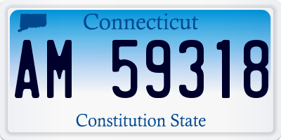 CT license plate AM59318