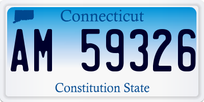 CT license plate AM59326
