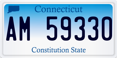 CT license plate AM59330