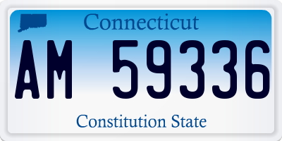 CT license plate AM59336