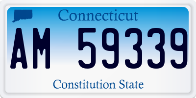 CT license plate AM59339