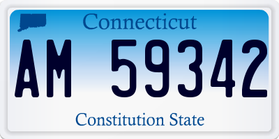CT license plate AM59342