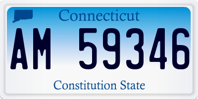 CT license plate AM59346